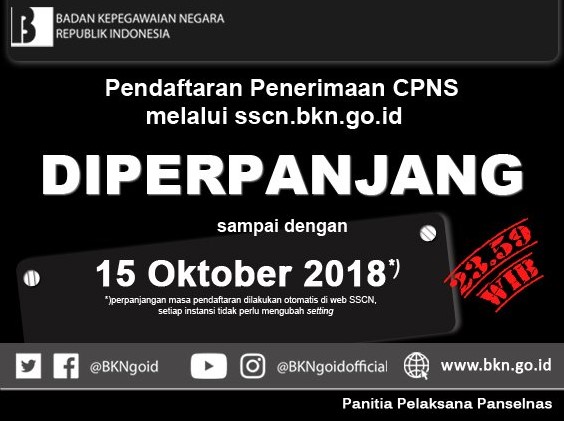 Batas Akhir Pendaftaran CPNS 2018