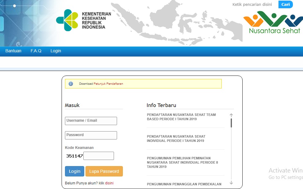 Login Nusantara Sehat