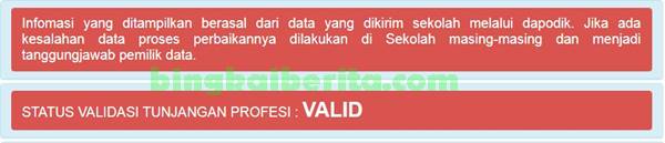 Contoh info gtk valid