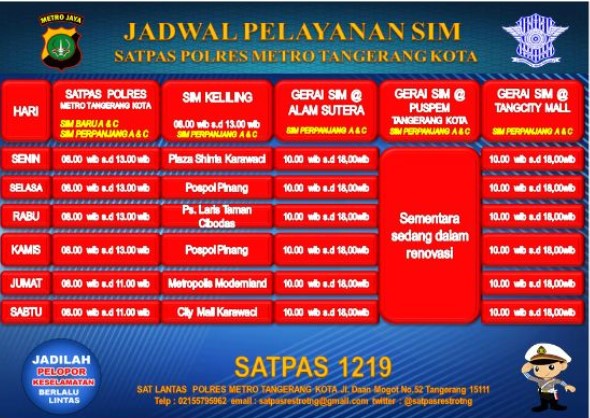 Jadwal Samsat Keliling Tangerang