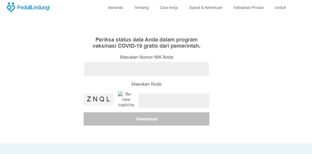 cara cek penerima vaksin gratis