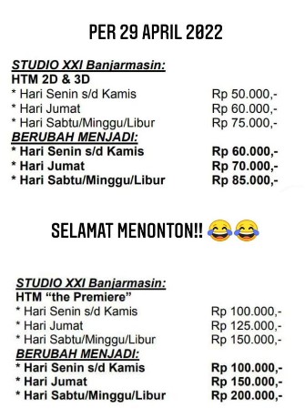 Harga Tiket Bioskop