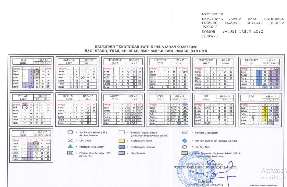 Kalender Pendidikan Jakarta