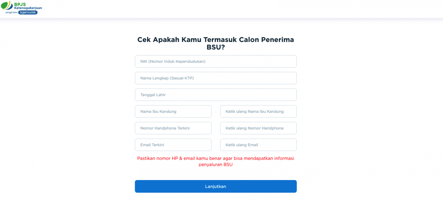 Login Bsu Bpjsketenagakerjaan Go Id Cek Bantuan Subsidi Upah Bingkai